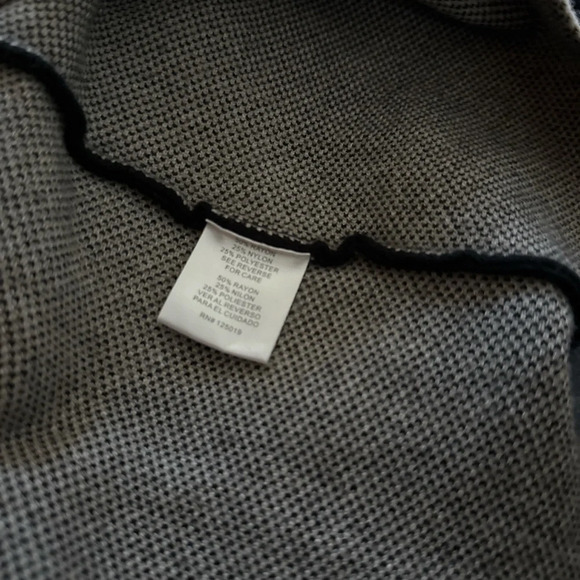 Joseph A Black and Gray Cowl Neck Sweater with Modern Design - Picture 7 of 8